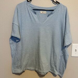 Ocean Drive Light Blue Boxy Tee Size Medium